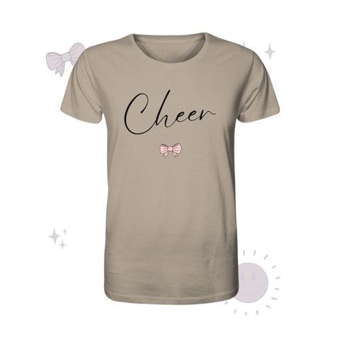 Cheer Bow - Organic Shirt Unisex-Shirts cheer shop Desert Dust XS