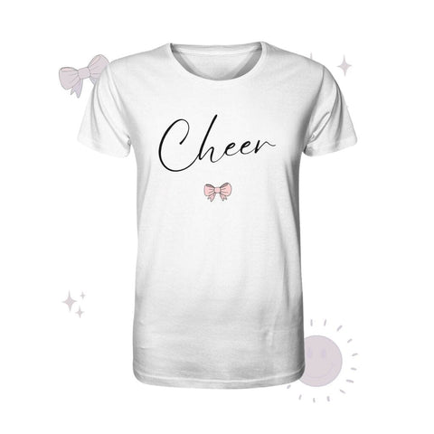 Cheer Bow - Organic Shirt Unisex-Shirts cheer shop White XS