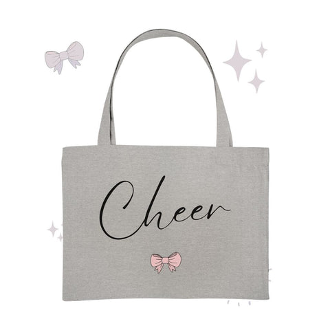 Cheer Bow - Organic Shopping-Bag Taschen cheer shop Heather Grey ca. 49x37