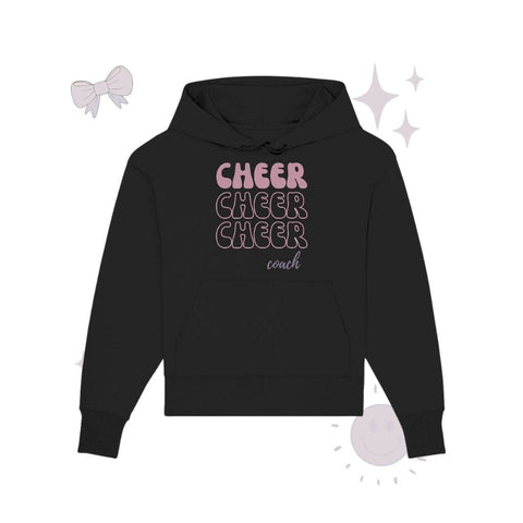 Cheer Coach - Organic Oversize Hoodie Hoodies cheer shop Black S