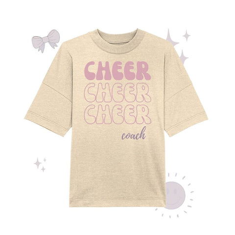 Cheer Coach - Organic Oversize Shirt Unisex-Shirts cheer shop Natural Raw XS