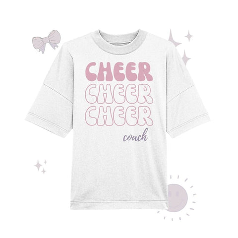 Cheer Coach - Organic Oversize Shirt Unisex-Shirts cheer shop White XS