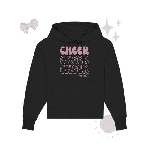 Cheer *Dein Name* - Organic Oversize Hoodie Hoodies cheer shop Black S