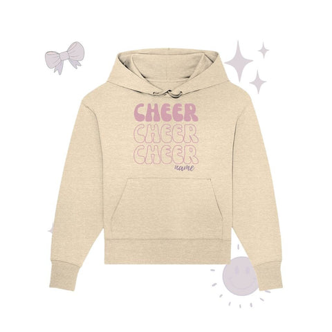 Cheer *Dein Name* - Organic Oversize Hoodie Hoodies cheer shop Natural Raw S