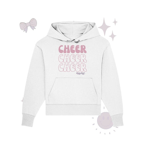 Cheer *Dein Name* - Organic Oversize Hoodie Hoodies cheer shop White S