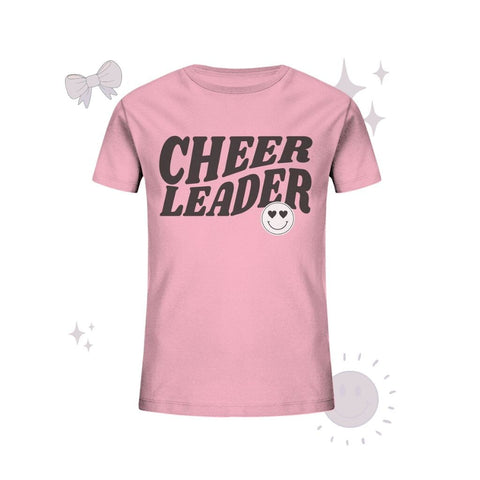Cheer Leader Smile - Kids Organic Shirt Kids & Babys cheer shop Cotton Pink 98/104 (3-4)