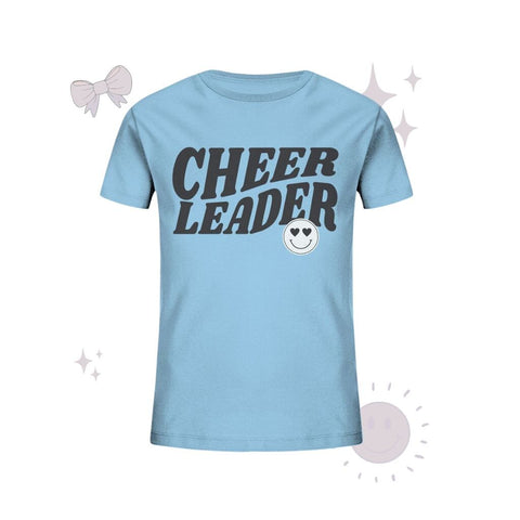Cheer Leader Smile - Kids Organic Shirt Kids & Babys cheer shop Sky Blue 98/104 (3-4)