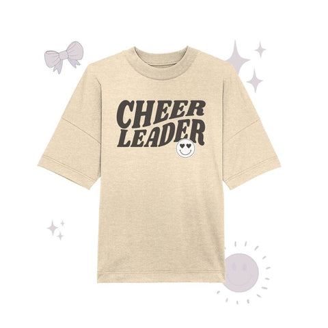 Cheer Leader Smile - Organic Oversize Shirt Unisex-Shirts cheer shop Natural Raw XS