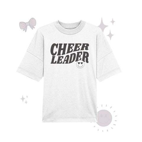 Cheer Leader Smile - Organic Oversize Shirt Unisex-Shirts cheer shop White XS