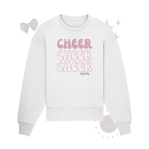 Cheer Mom - Organic Oversize Sweatshirt Sweatshirts cheer shop White S