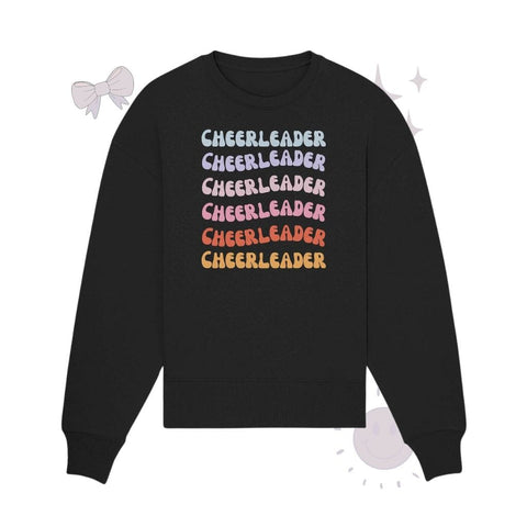 Cheerleader - Organic Oversize Sweatshirt Sweatshirts cheer shop Black S