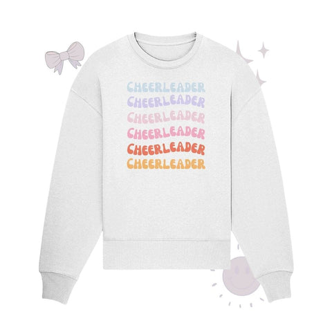 Cheerleader - Organic Oversize Sweatshirt Sweatshirts cheer shop White S