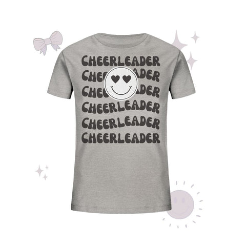 Cheerleader Smile - Kids Organic Shirt Kids & Babys cheer shop Heather Grey 98/104 (3-4)