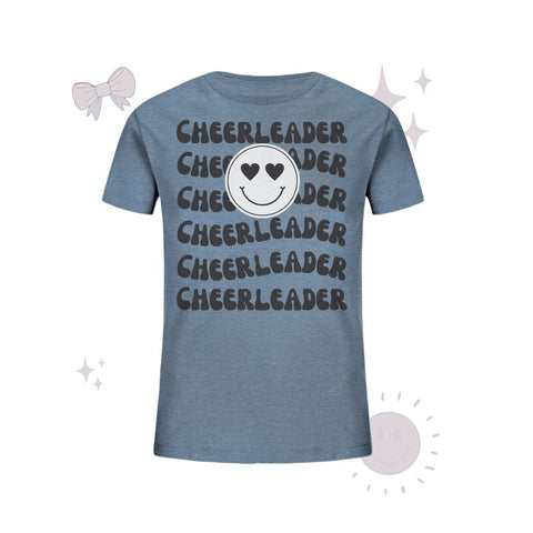 Cheerleader Smile - Kids Organic Shirt Kids & Babys cheer shop Mid Heather Blue 98/104 (3-4)