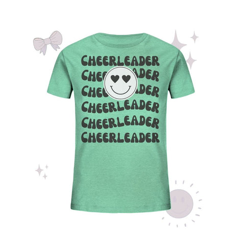 Cheerleader Smile - Kids Organic Shirt Kids & Babys cheer shop Mid Heather Green 98/104 (3-4)