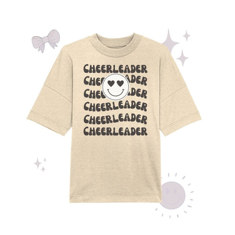 Cheerleader Smile - Organic Oversize Shirt Unisex-Shirts cheer shop Natural Raw XS
