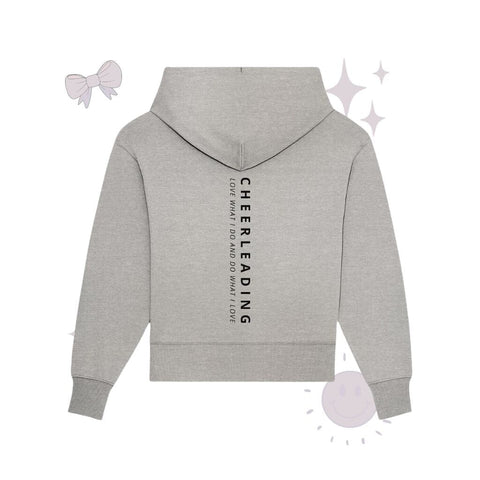 Cheerleading Love What I Do - Organic Oversize Hoodie Hoodies cheer shop Heather Grey S