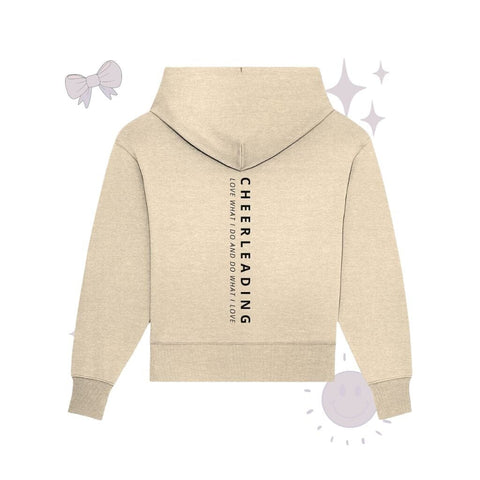 Cheerleading Love What I Do - Organic Oversize Hoodie Hoodies cheer shop Natural Raw S