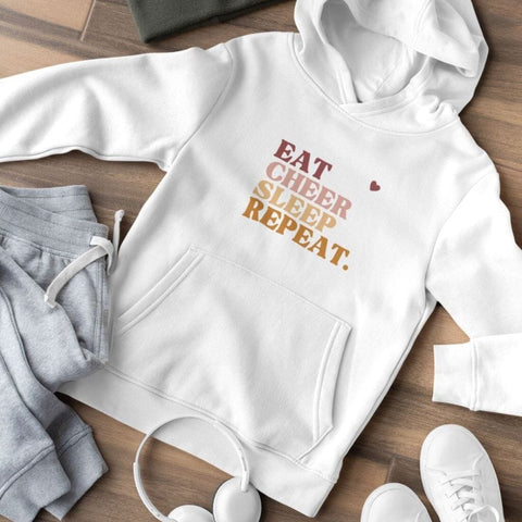 Eat Cheer Sleep Repeat - Kids Organic Hoodie Kids & Babys cheer shop