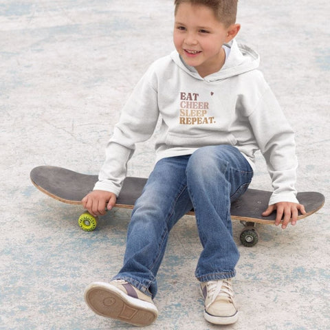 Eat Cheer Sleep Repeat - Kids Organic Hoodie Kids & Babys cheer shop