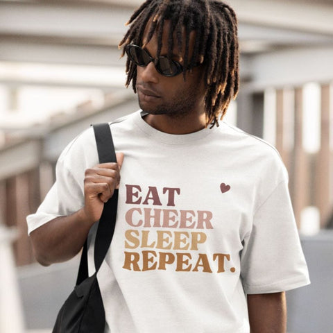 Eat Cheer Sleep Repeat - Organic Oversize Shirt Unisex-Shirts cheer shop