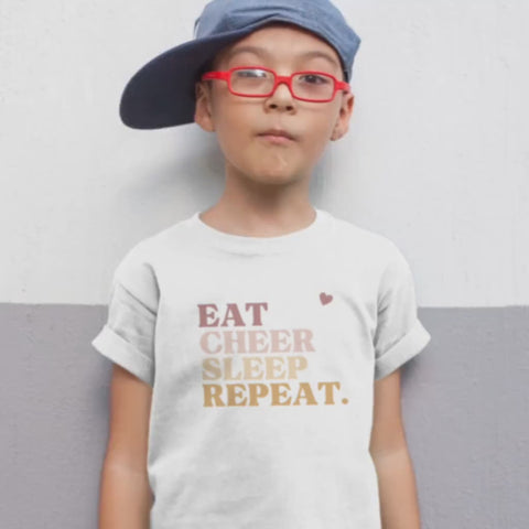 Eat Cheer Sleep Repeat - Kids Organic Shirt