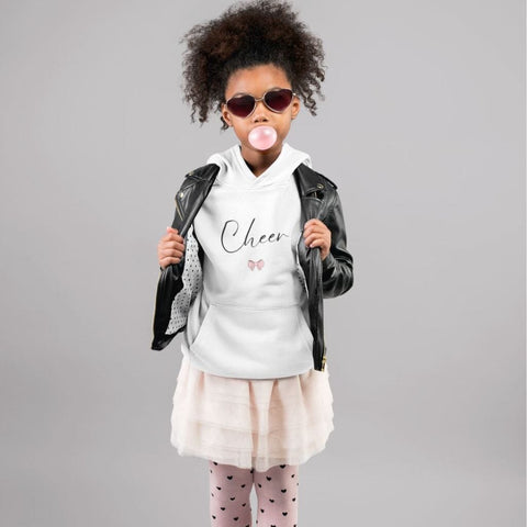 Cheer Bow - Kids Organic Hoodie Kids & Babys cheer shop 