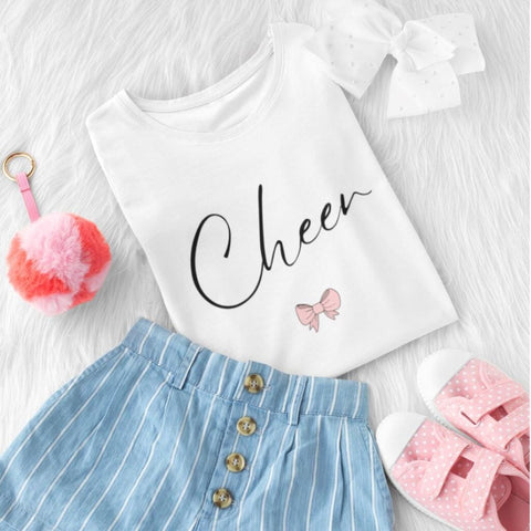 Cheer Bow - Kids Organic Shirt Kids & Babys cheer shop 