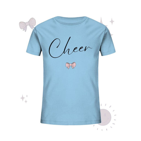 Cheer Bow - Kids Organic Shirt Kids & Babys cheer shop Sky Blue 98/104 (3-4) 