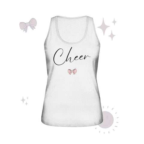 Cheer Bow - Ladies Organic Tank-Top Tank-Tops cheer shop White S 