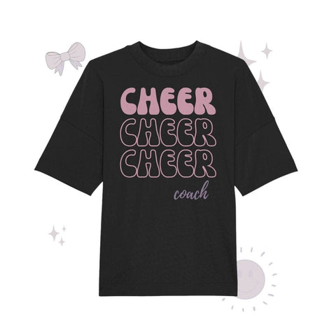 Cheer Coach - Organic Oversize Shirt Unisex-Shirts cheer shop Black XS 