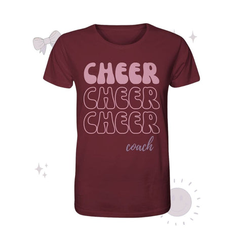 Cheer Coach - Organic Shirt Unisex-Shirts cheer shop Burgundy XS 