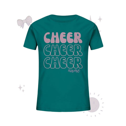 Cheer *Dein Name* - Kids Organic Shirt Kids & Babys cheer shop Ocean Depth 98/104 (3-4) 