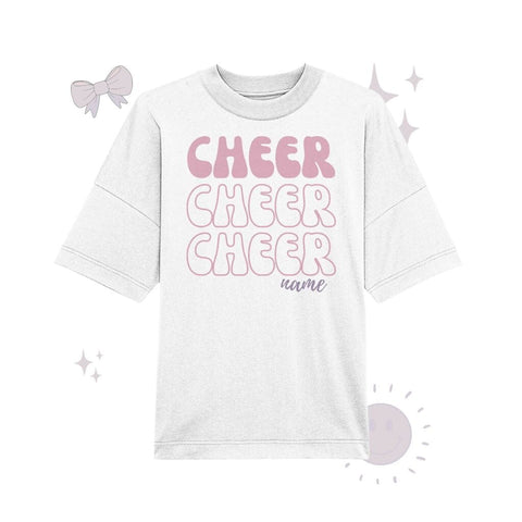 Cheer *Dein Name* - Organic Oversize Shirt Unisex-Shirts cheer shop White XS 