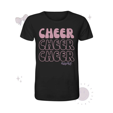 Cheer *Dein Name* - Organic Shirt Unisex-Shirts cheer shop Black XS 