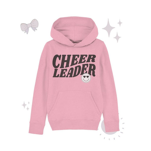 Cheer Leader Smile - Kids Organic Hoodie Kids & Babys cheer shop Cotton Pink 110/116 (5-6) 