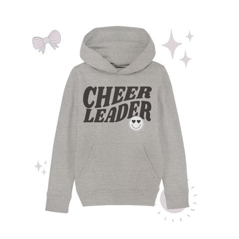 Cheer Leader Smile - Kids Organic Hoodie Kids & Babys cheer shop Heather Grey 110/116 (5-6) 