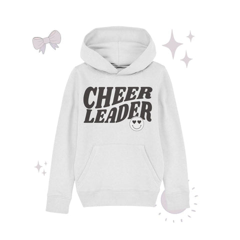 Cheer Leader Smile - Kids Organic Hoodie Kids & Babys cheer shop White 110/116 (5-6) 