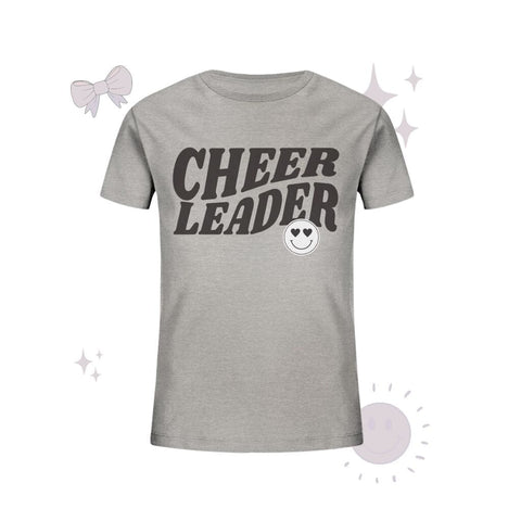 Cheer Leader Smile - Kids Organic Shirt Kids & Babys cheer shop Heather Grey 98/104 (3-4) 