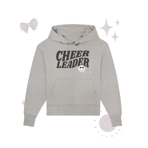 Cheer Leader Smile - Organic Oversize Hoodie Hoodies cheer shop Heather Grey S 