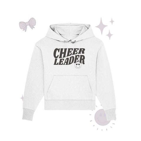 Cheer Leader Smile - Organic Oversize Hoodie Hoodies cheer shop White S 