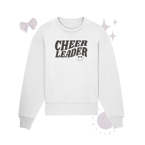 Cheer Leader Smile - Organic Oversize Sweatshirt Sweatshirts cheer shop White S 