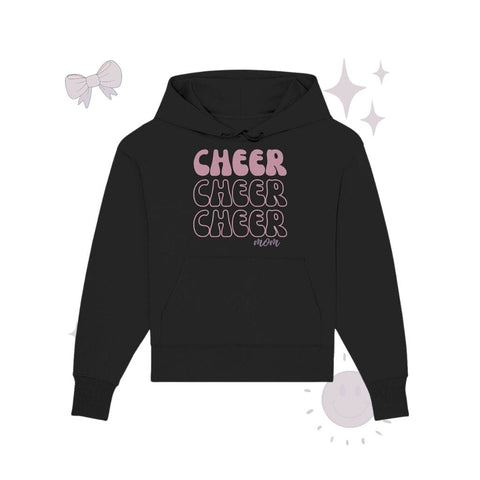 Cheer Mom - Organic Oversize Hoodie Hoodies cheer shop Black S 