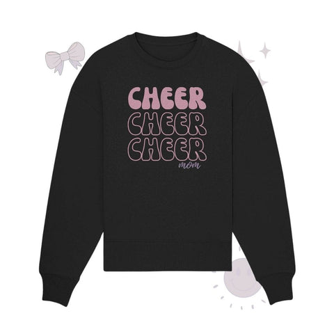 Cheer Mom - Organic Oversize Sweatshirt Sweatshirts cheer shop Black S 