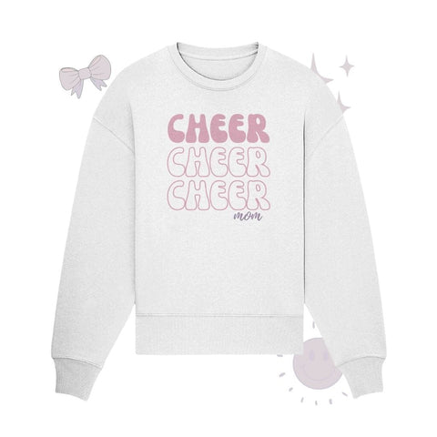 Cheer Mom - Organic Oversize Sweatshirt Sweatshirts cheer shop White S 