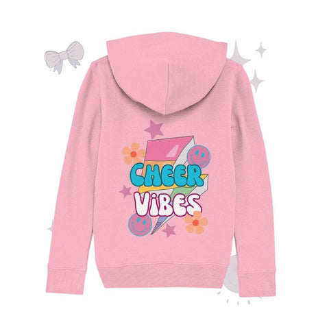 Cheer Vibes - Kids Organic Hoodie Kids & Babys cheer shop Cotton Pink 110/116 (5-6) 