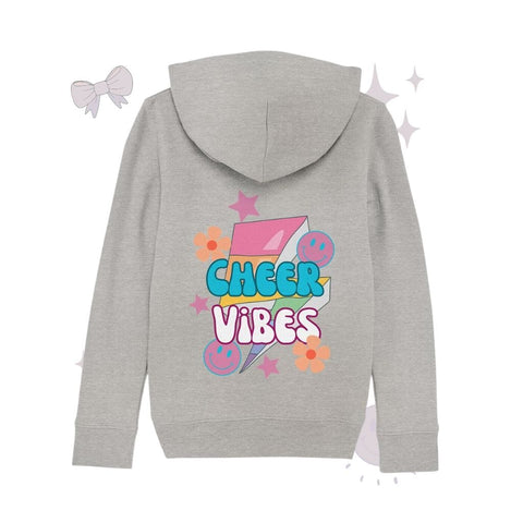 Cheer Vibes - Kids Organic Hoodie Kids & Babys cheer shop Heather Grey 110/116 (5-6) 