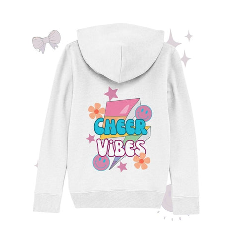 Cheer Vibes - Kids Organic Hoodie Kids & Babys cheer shop White 110/116 (5-6) 