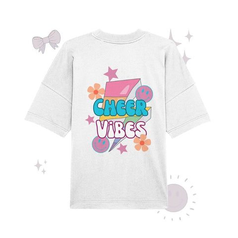 Cheer Vibes - Organic Oversize Shirt Unisex-Shirts cheer shop White XS 