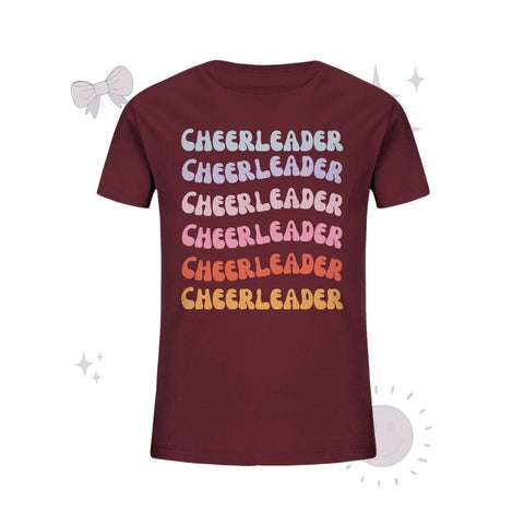 Cheerleader - Kids Organic Shirt Kids & Babys cheer shop Burgundy 98/104 (3-4) 